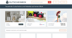 Desktop Screenshot of gutscheinbox.de